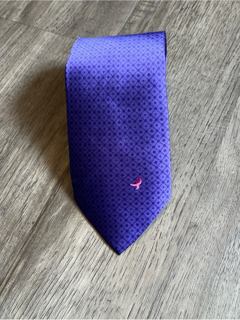 Men's Purple Patterned Tie Susan Komen
